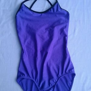 Bal Togs Purple Black Trim One Piece Bikini